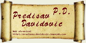 Predisav Davidović vizit kartica